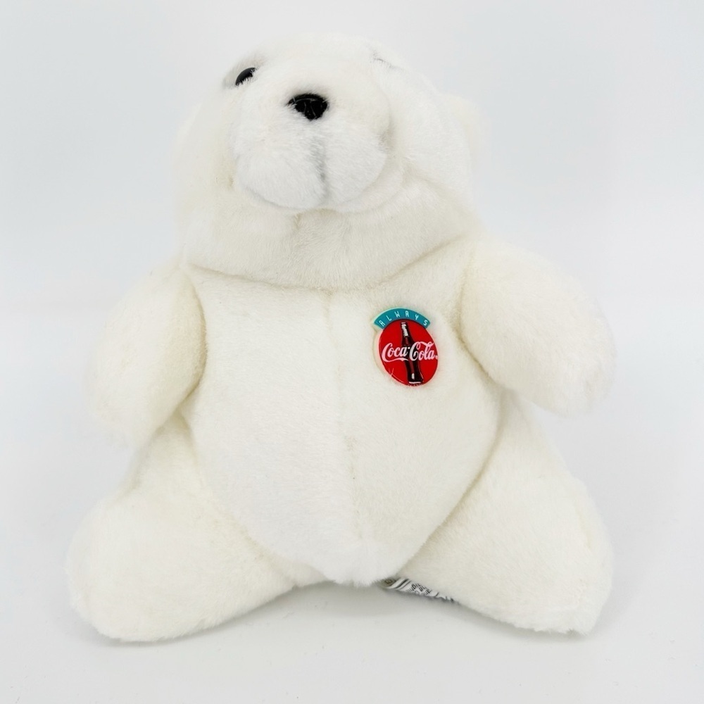 Coca Cola Company 1993 White Plush Stuffed Polar Bear